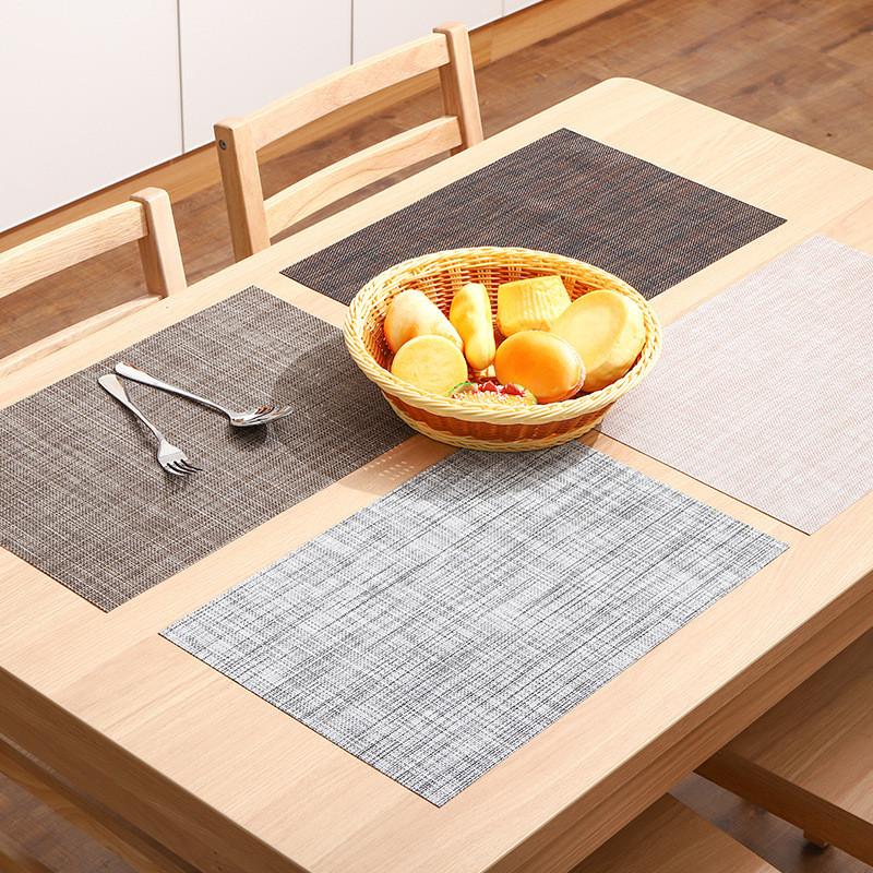 1Pc 45x30cm Rectangle Tesslin PVC Placemat Dining Table Mat Cafe Anti-slip Hot Bowl Pad Cup  Coaster
