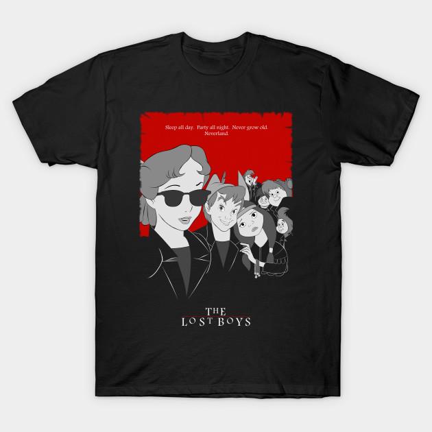 

Мужская черная футболка с принтом The Lost Boys Печать на трансферной бумаге без вырезания Хлопковая футболка 4XL чёрный