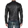 SkinOutfit Men's Genuine Lambskin Black Leather Jacket Stylish Motorcycle Bomber Biker Outerwear MJ 88