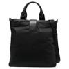 Logo Zip Closure Cotton Tote Shoulder Bag Men Bags Black Y4N183-Y217J-80001