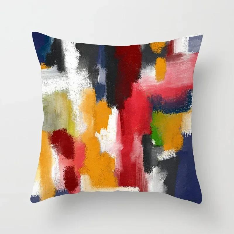 Abstract Oil Painting Decorative Pillowcase Living Room Office Ornaments Home Pillowcase