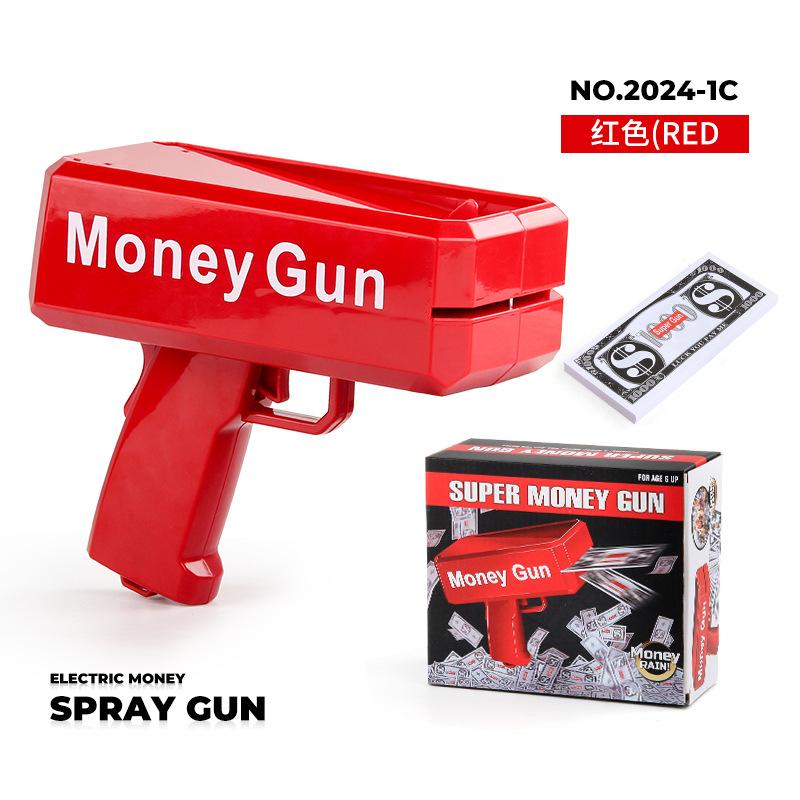 New Peculiar Squirt Money Gun Toy Money Gun Paper Money Squirt Money Gun Party Game Wedding Shooting Money Black Box