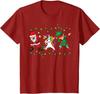 Dabbing Santa Elf Unicorn Christmas Costume Squad Kids Boys Unisex Xmas Gifts TShirt Funny DabbingElf Family Matching Tee Tops