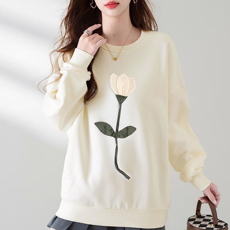 Yuzhaolin Women's Crew Neck Long-Sleeve Top