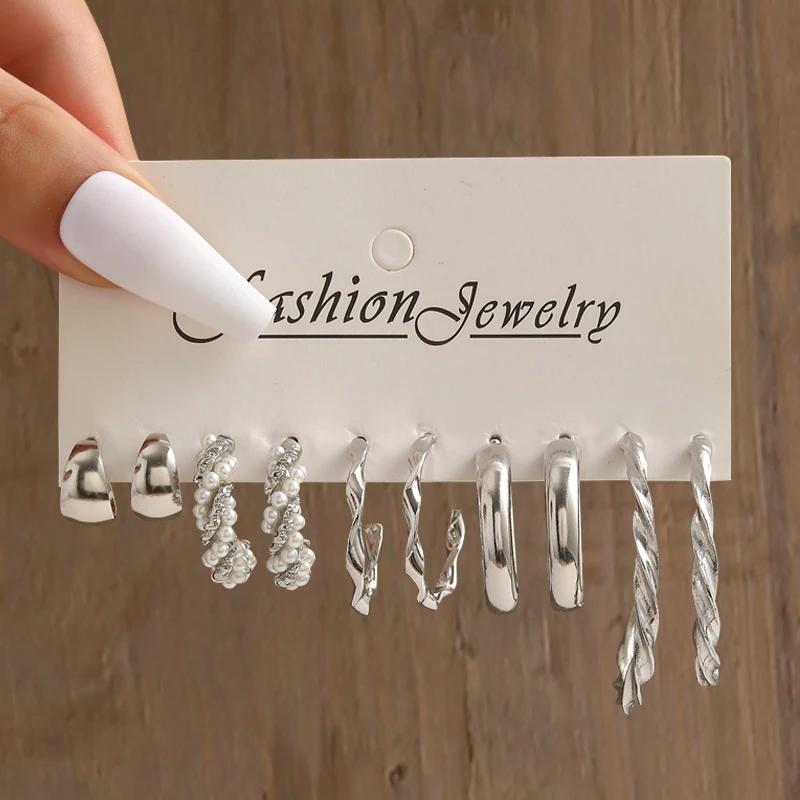 Culoare cupru Acril Zircon Cercei Hoop Răsucire Fluture Gol Cercei Dangle pentru Femei Fete Accesorii Bijuterii la Modă Nou