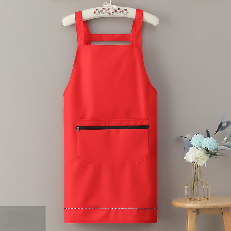 Household Apron for Women Kitchen Waterproof and Oil-Proof Sleeveless Apron Fashion Internet Celebrity Cute Suspender Work Clothes for Men