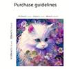 WhimsyCat Water-Resistant Shower Curtain - Hand-Painted Colorful Cat, Animal Theme Bath Decor, Partially Lined, All-Season