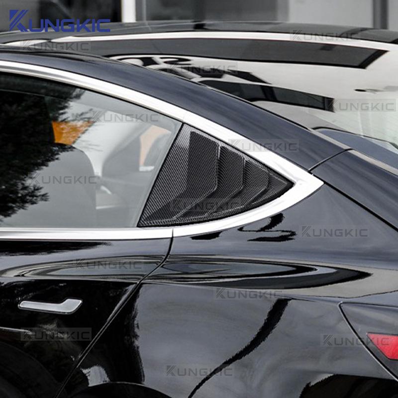 For Tesla Model Y 2025 Juniper Rear Windshield Sticker Side Spoiler Splitter Trim Triangle Louver ModelY   -2026