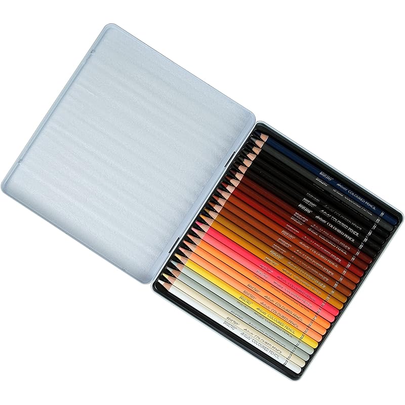 

BRUSTRO Artist s Colour Pencil Skin Tone| Set of 24 (in an Elegant tin Box) | Ideal for Coloring, Vibrant shades, human 1 count (Pack of 24) разноцветный