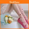 French Rose Lace Midcalf Socks With Cotton Material For Girls And Teens