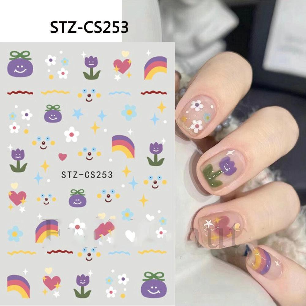 

8 Sheets Children s Cartoon Nail Stickers - Newcomer Discount 8 Random Sheets + Tweezers