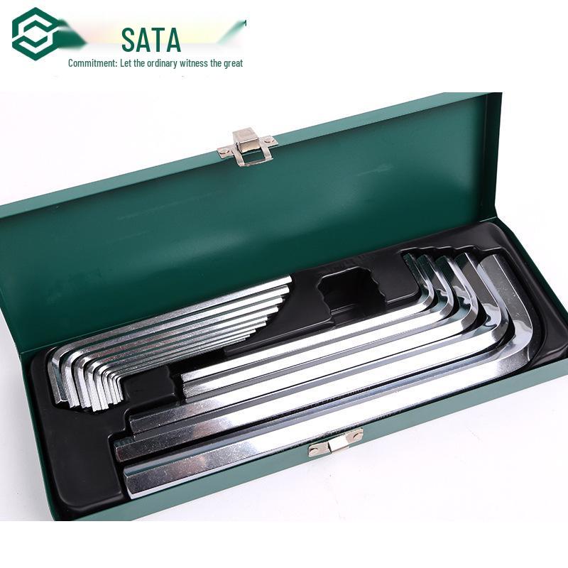 SATA 14-Piece Extra Long Ball End Hex Key Set, Metric