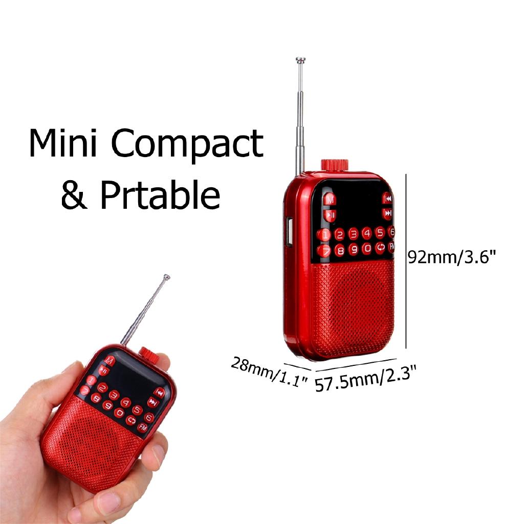 5W Channel Mini Speaker Radio-Receiver Tf-Card Fm-Radio Stereo Digital Micro Portable Power Off Memory