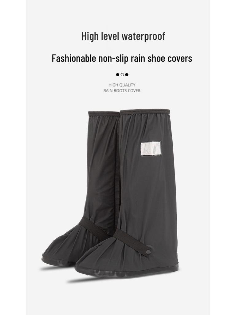 Unisex wasserdichte, rutschfeste High-Top-Gummistiefel aus PVC: Langlebige, verdickte, verschleißfeste Überschuhe für regnerische Tage