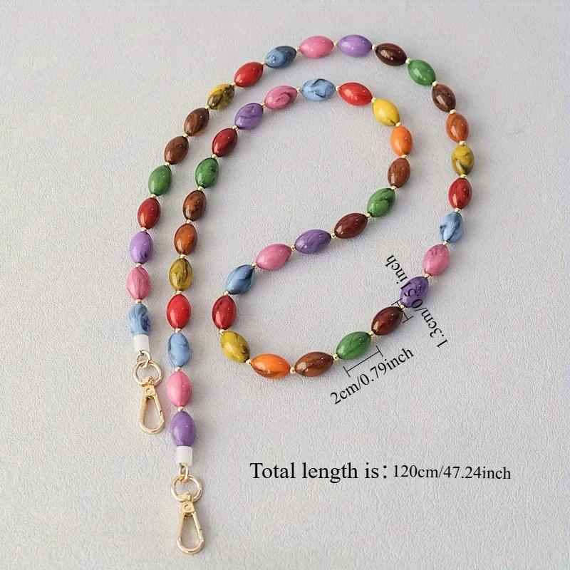 Multipurpose Beaded Pearl Strap Phone Chain Anti-lost 42cm Crossbody Bag Chain Sling 120cm Doll Chain Bag Accessory