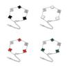 Bracciale quadrifoglio 13mm lusso leggero bracciale double-face 18K acciaio al titanio catena non scolorisce