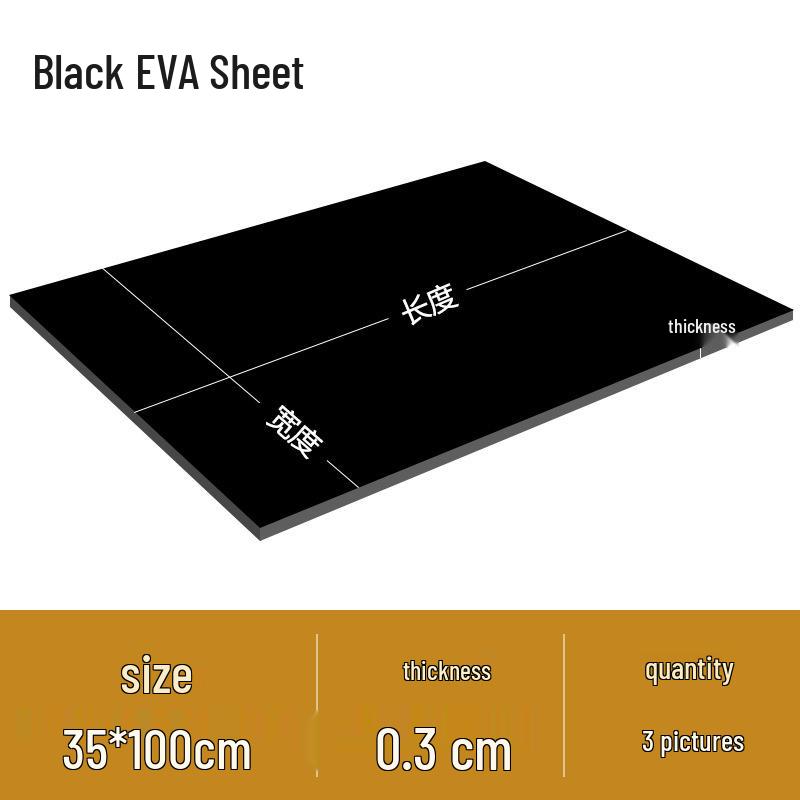 High Elasticity EVA Foam Board for DIY Carving, Toy Models, and Props - Black & White