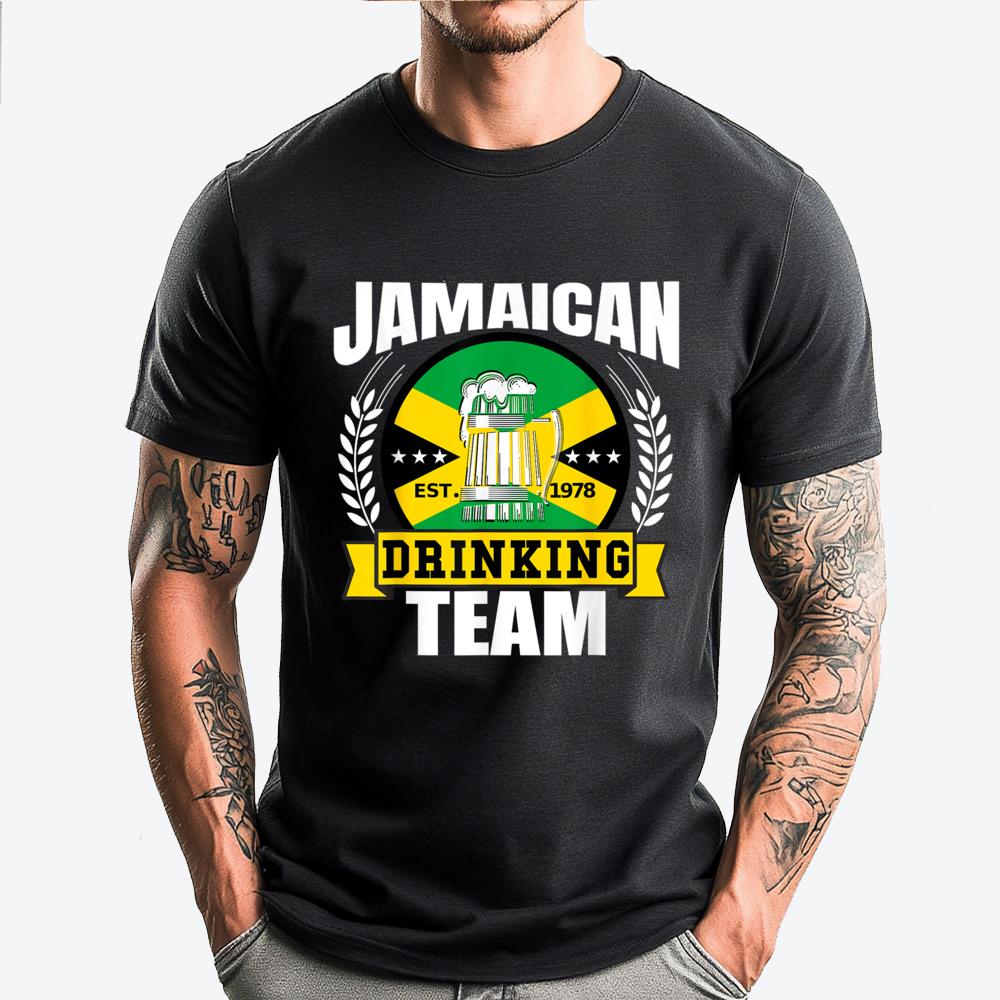 Squadra di Bevitori Giamaicana Divertente Bandiera della Giamaica Festa della Birra Regalo Moda Coreana da Uomo Elasticità Moderata Abbigliamento di Lusso Uomo Hip Hop