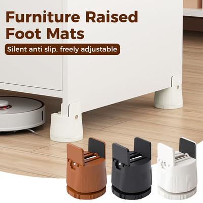 4Pcs/Set Adjustable Chair Feet Legs Protector 2/4 Inch Height Heavy Duty Non-slip Sofa Table Bed Furniture Riser Mat