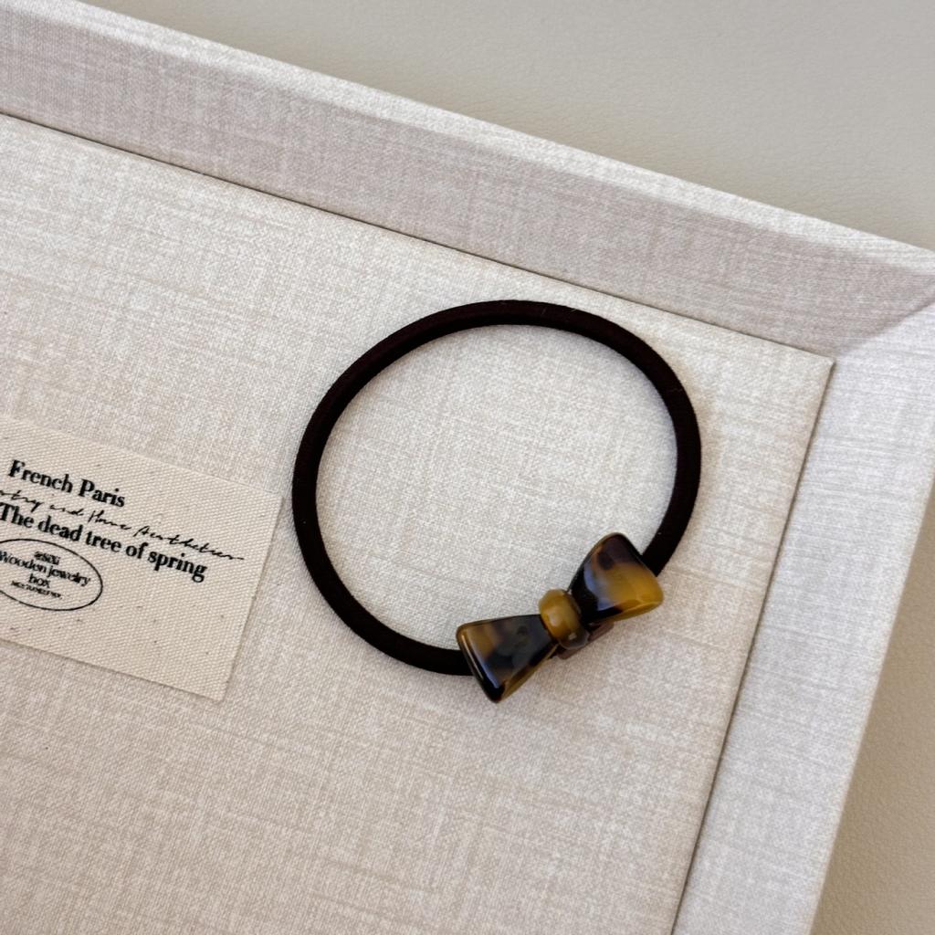 Prosta gumka do włosów z kwasu octowego, Elegancka trójwymiarowa gumka do włosów z kokardą, Wysokoelastyczna dziewczęca gumka do włosów i gumka