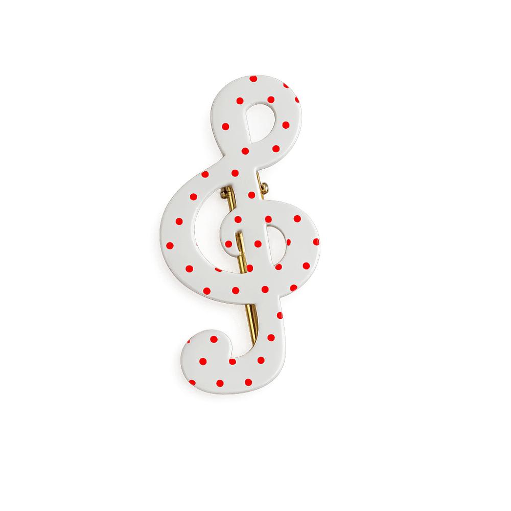 Cute Acrylic Musical Note Hairpins Creative Sweet Polka Dot Hair Clips Anti Slip Elegant Korean Fashion Hair Accessories Girls