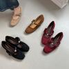 Niche Literary and Artistic Style with Inner Height Increase Mary Jane Shoes Women's 2025 Spring and Autumn New Retro Temperament Flat Shoes