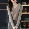 Sweater Women Autumn Winter Women Sweaters Fashion V-neck Cashmere Sweater Women Knitted Sweater Pullover Tops