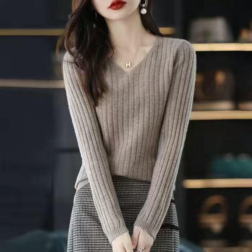Sweater Women Autumn Winter Women Sweaters Fashion V-neck Cashmere Sweater Women Knitted Sweater Pullover Tops