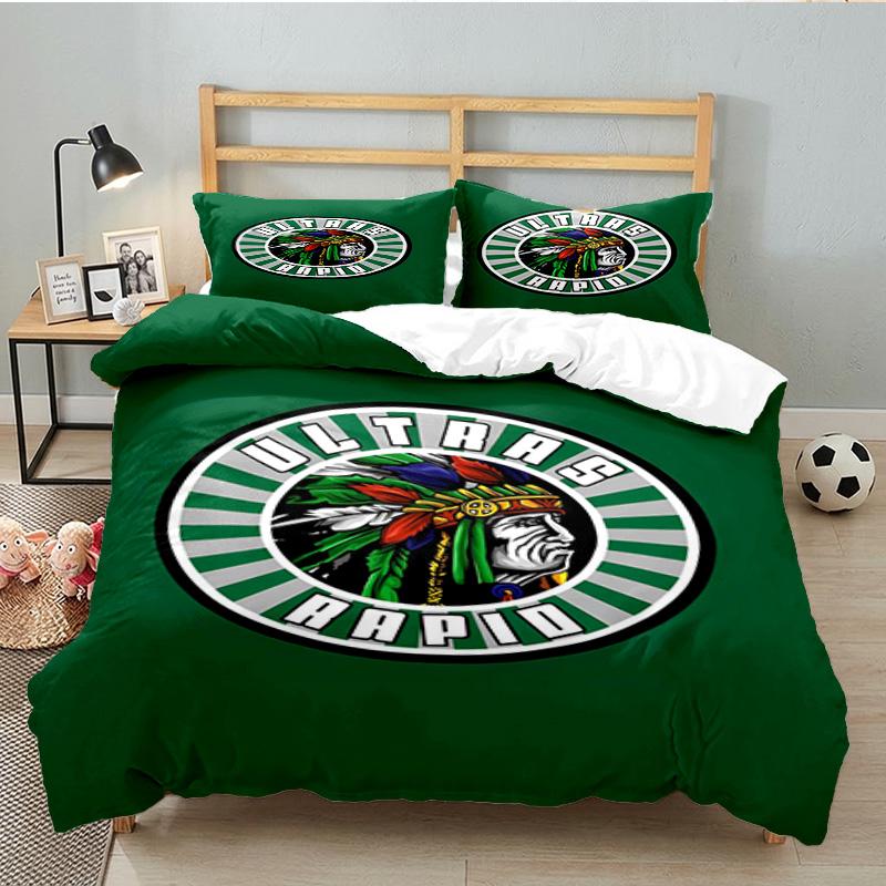 Native Spirit Rapid Ultras 3-teiliges Bettwäsche-Set, Ideal für 1 Bettbezug und 2 Kissenbezüge, Perfekt als Geschenk für Fans, Ideal für Schlafzimmer, Studentenwohnheim