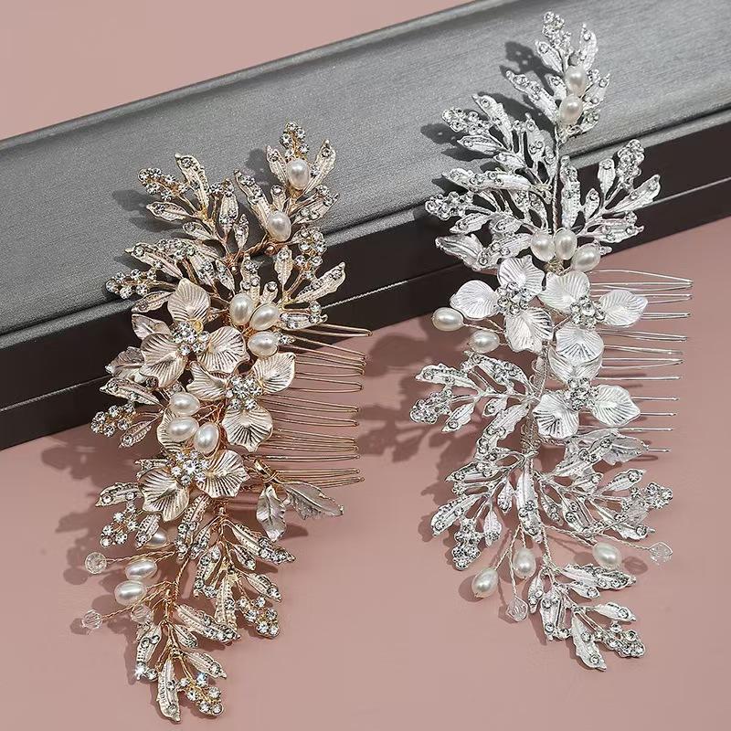 1pc Fashion Women's Jewelry Hair Accessories Rhinestones Pearls Hairpins for Daily Parties Gathering Weddings Wearing Hair Combs