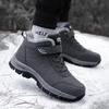 Men's Winter Warm Lined Cotton Shoes – Thickened Sports Casual Sneakers, Soft Anti-Slip Waterproof Snow Boots for Cold Weather