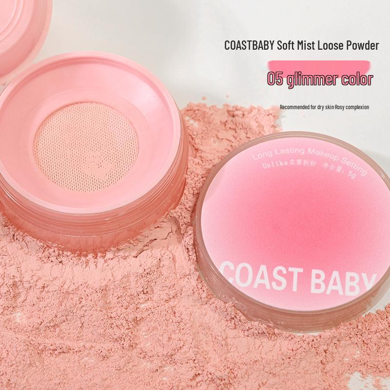 Coast Baby Soft Mist Loose Powder | Long-Lasting, Lightweight, Oil-Control, Matte, Waterproof, Sweatproof, Sensitive Skin-Friendly Concealer.