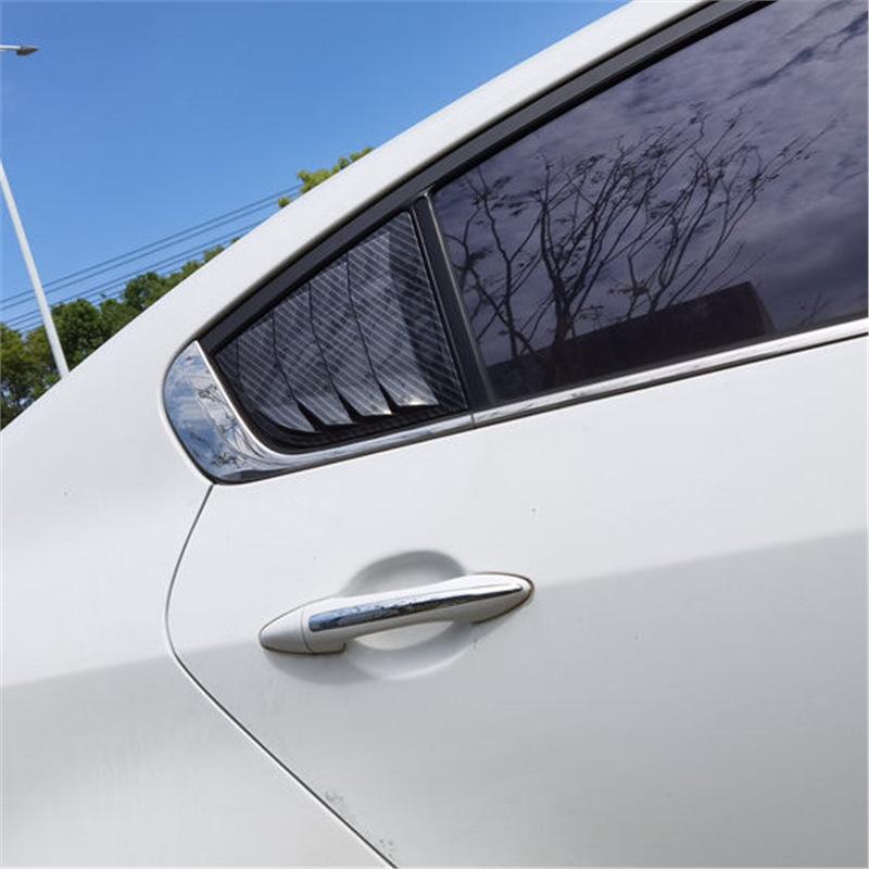 Carbon Fiber Trim for Kia K3 2013-2018 (Triangular Window Louvers) - Mustang Style