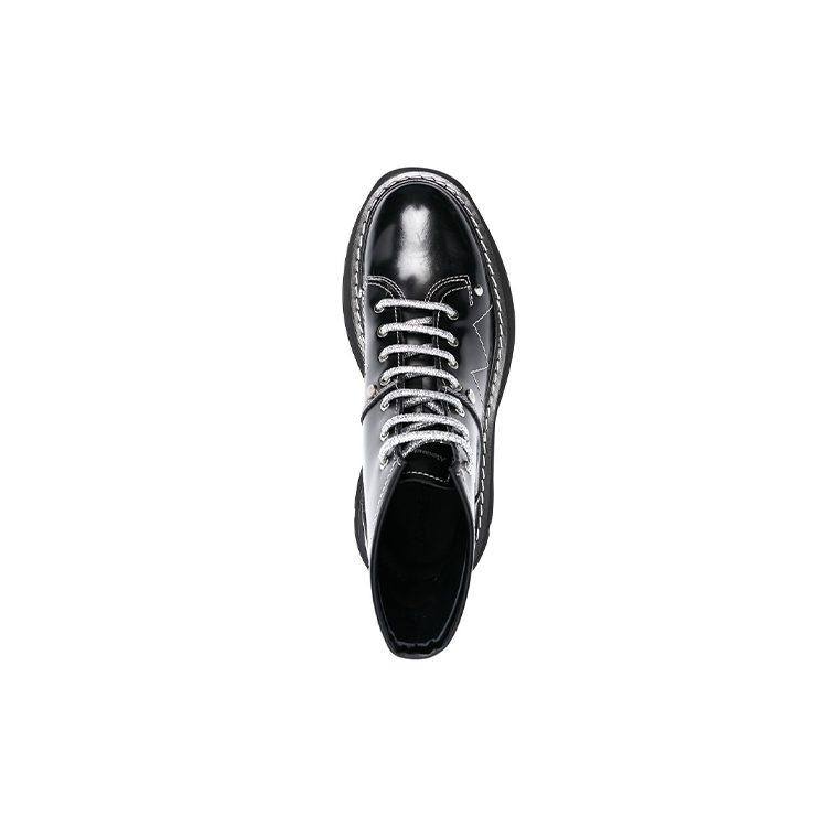 Alexander McQueen Tread Lace up Boots 'Black White' Women's 718366WIC6D1081