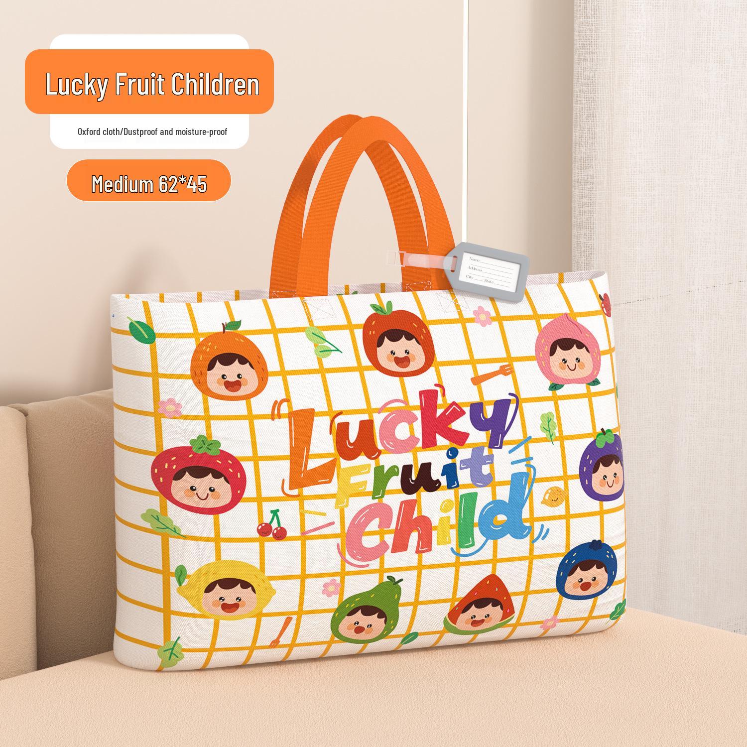 

Large Capacity Cartoon Quilt Bag for Kindergarten Students - Handheld Oxford Cloth Storage and Luggage Bag