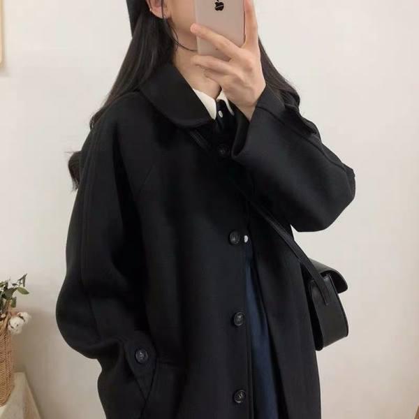 Women's Plus Size Mid-Length Wool Coat - New Korean Style for Autumn/Winter
