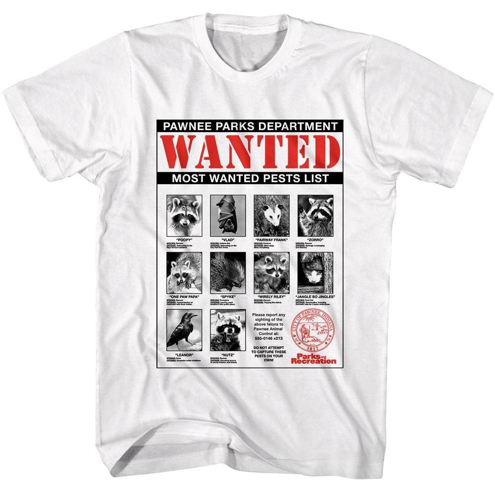 Parks and Recreation Pawnee Most Wanted List Men T Shirt S