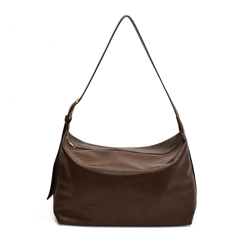 Retro bag women's large-capacity fashion lazy wind messenger bag new autumn and winter simple shoulder armpit bag