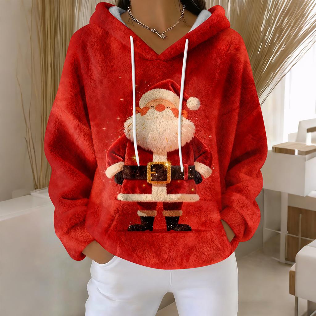 Dámské mikiny Oversized Zimní Plyšové Roztomilé Mikiny Pulovr Trendy Podzimní Zimní Oblečení