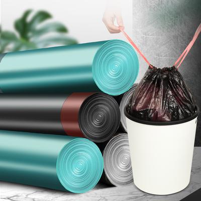 Drawstring Garbage Bag Color Portable Automatic Closing Thickened Household Kitchen Disposable Garbage Bag