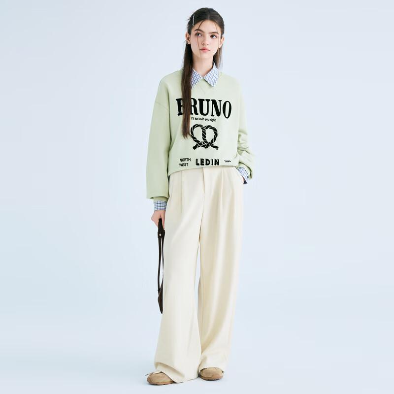 LADY TODAY Letter Graphic Crewneck Sweatshirt