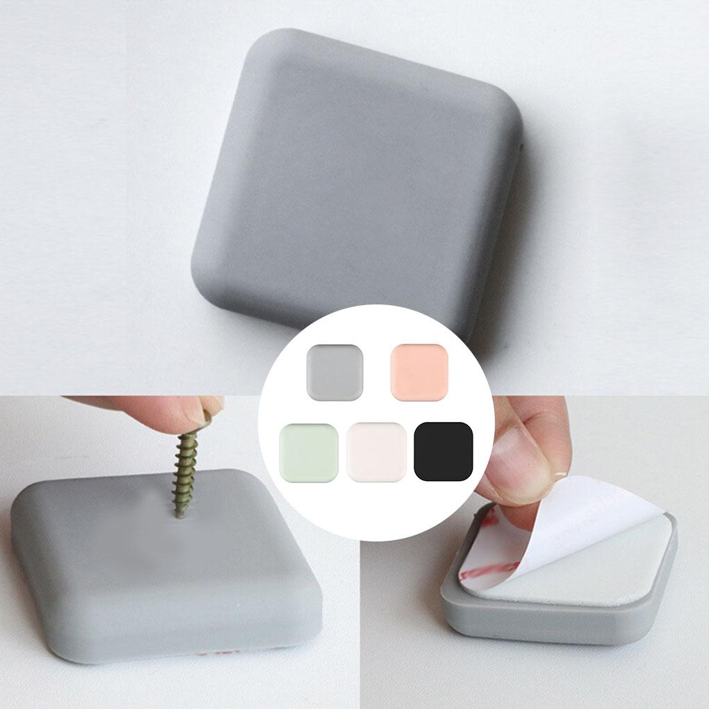 Quadratischer Türstopper Silikon Einfarbig Abnehmbar 9mm Kleber Stanzfrei Haushalt Büro Wandschutz Kühlschrankpuffer