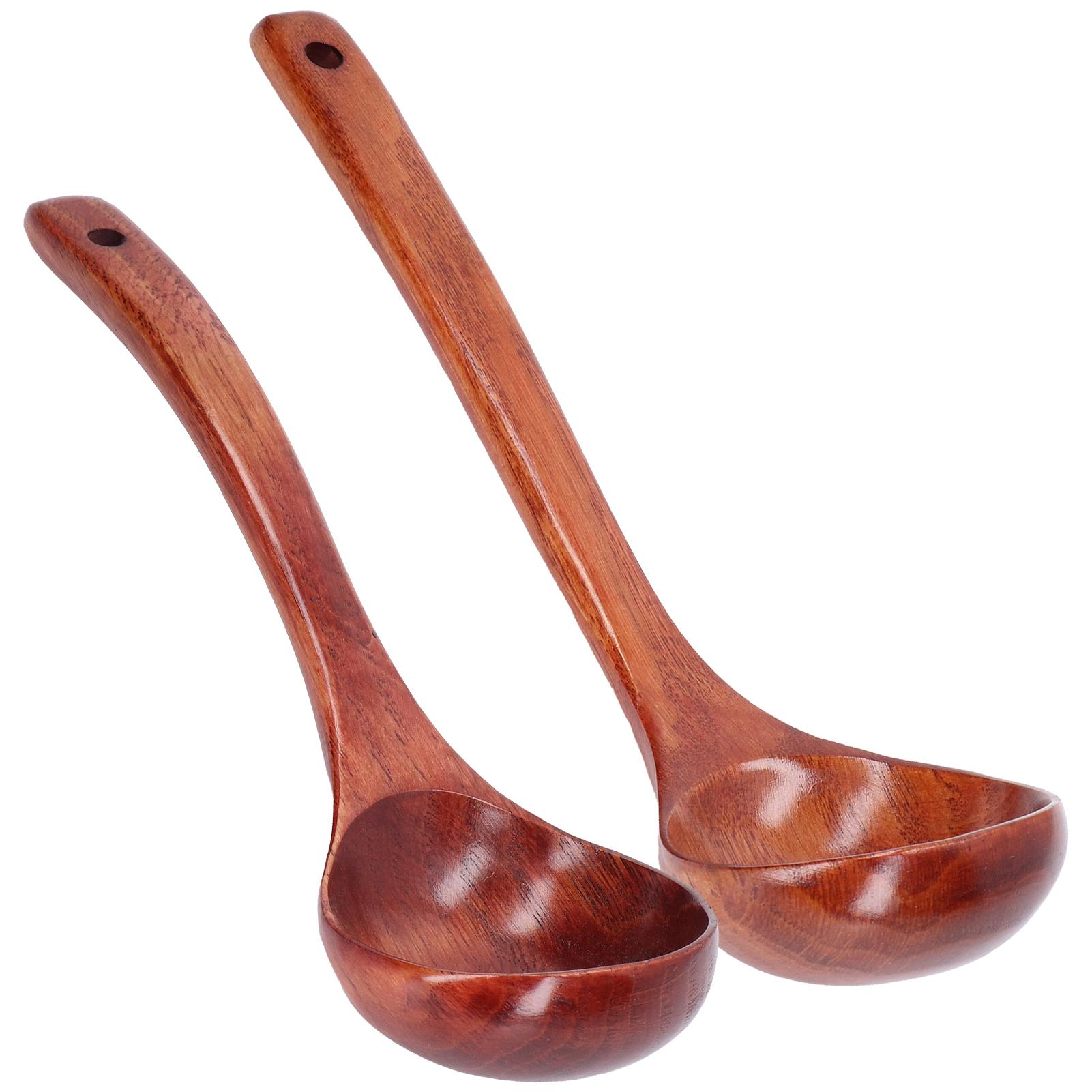 

Деревянная ложка Многоцелевой деревянный ковш с длинной ручкой для кухни ресторана