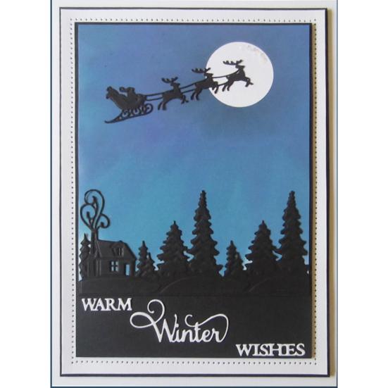 Christmas Sleigh Tree Metal Cutting Dies DIY Scrapbook Emboss Paper Cards Craft