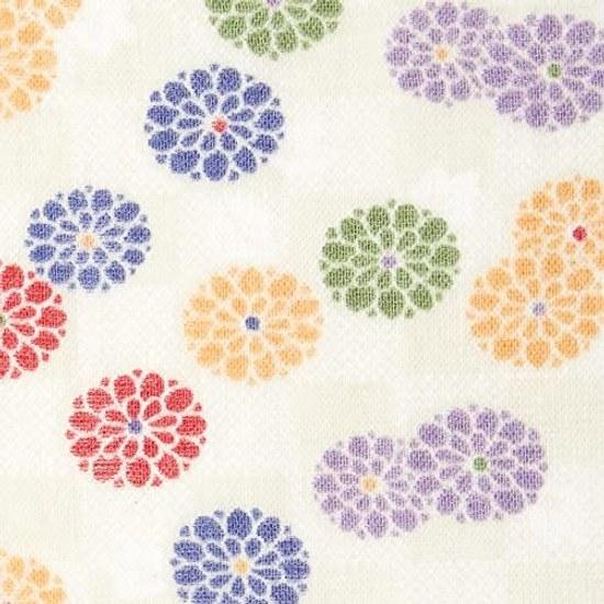 Nissen Shoko Handkerchief Japanese Style KIMONO Small Pattern Chrysanthemum JS4110 Made Japan