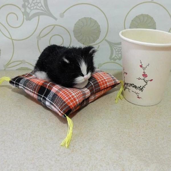 Realistic Cat Plush Figurine Photography Prop
