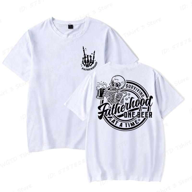 Fatherhood Tshirt Surviving Fatherhood One Beer At A Time Print Tshirts Funny Dad Tees Drinking Husband Fathers Day Gift S