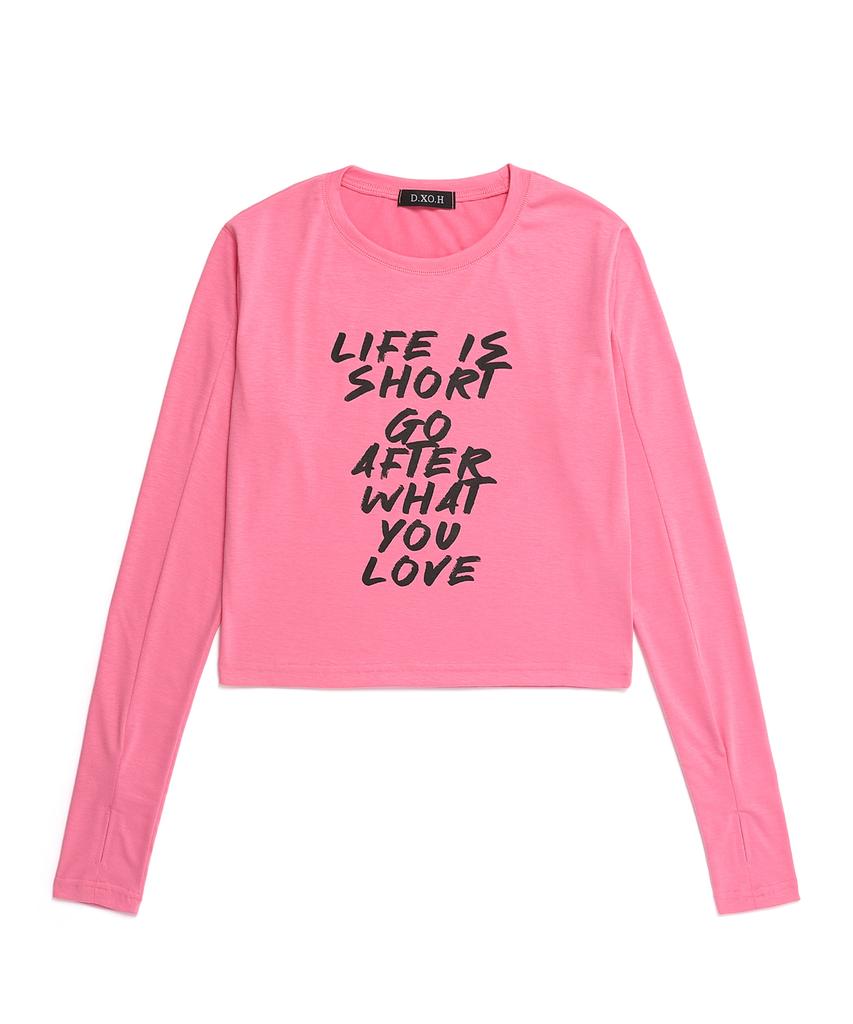 D.XO.H Life Semi-Warmer Crop Top Pink