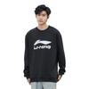 Li Ning Sports Lifestyle Series Solid Color Logo Running Hoodie Men Hoodies Black Standard-White AWDTD85-2