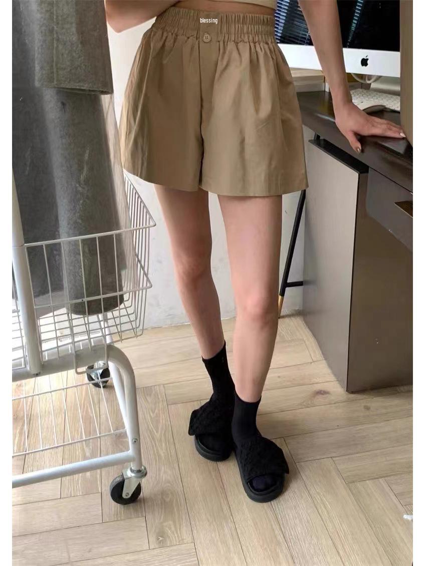 

Женские летние хлопковые спортивные шорты А-силуэта – Утягивающие, Свободные, Повседневный крой L хаки